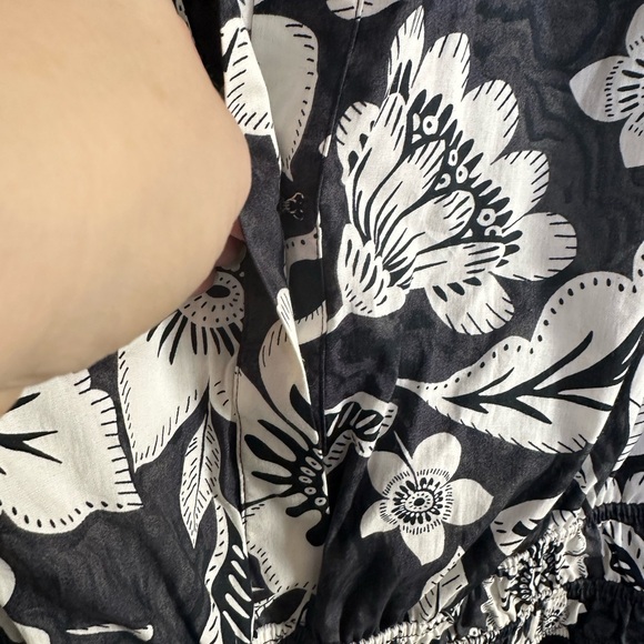 Anthropologie The Somerset Floral Blouse in Black Size 3X New with tags - Picture 4 of 7
